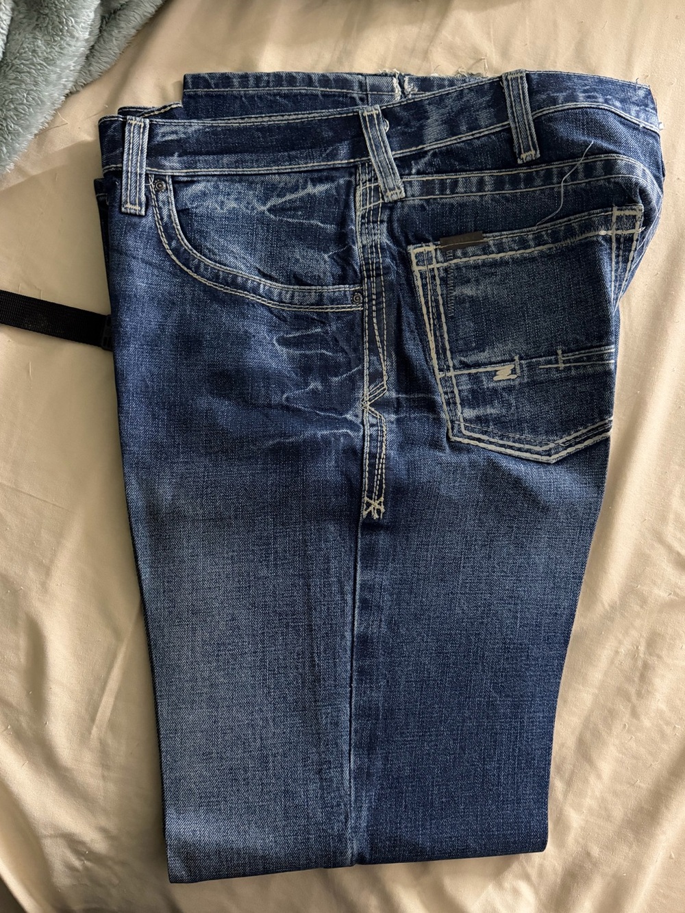 Ariat Men's Dark Blue Washed Slim Straight Jeans